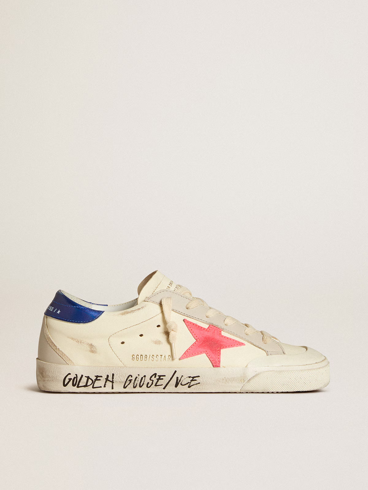 Super-Star Donna in nappa con stella in suede e talloncino in pelle laminata