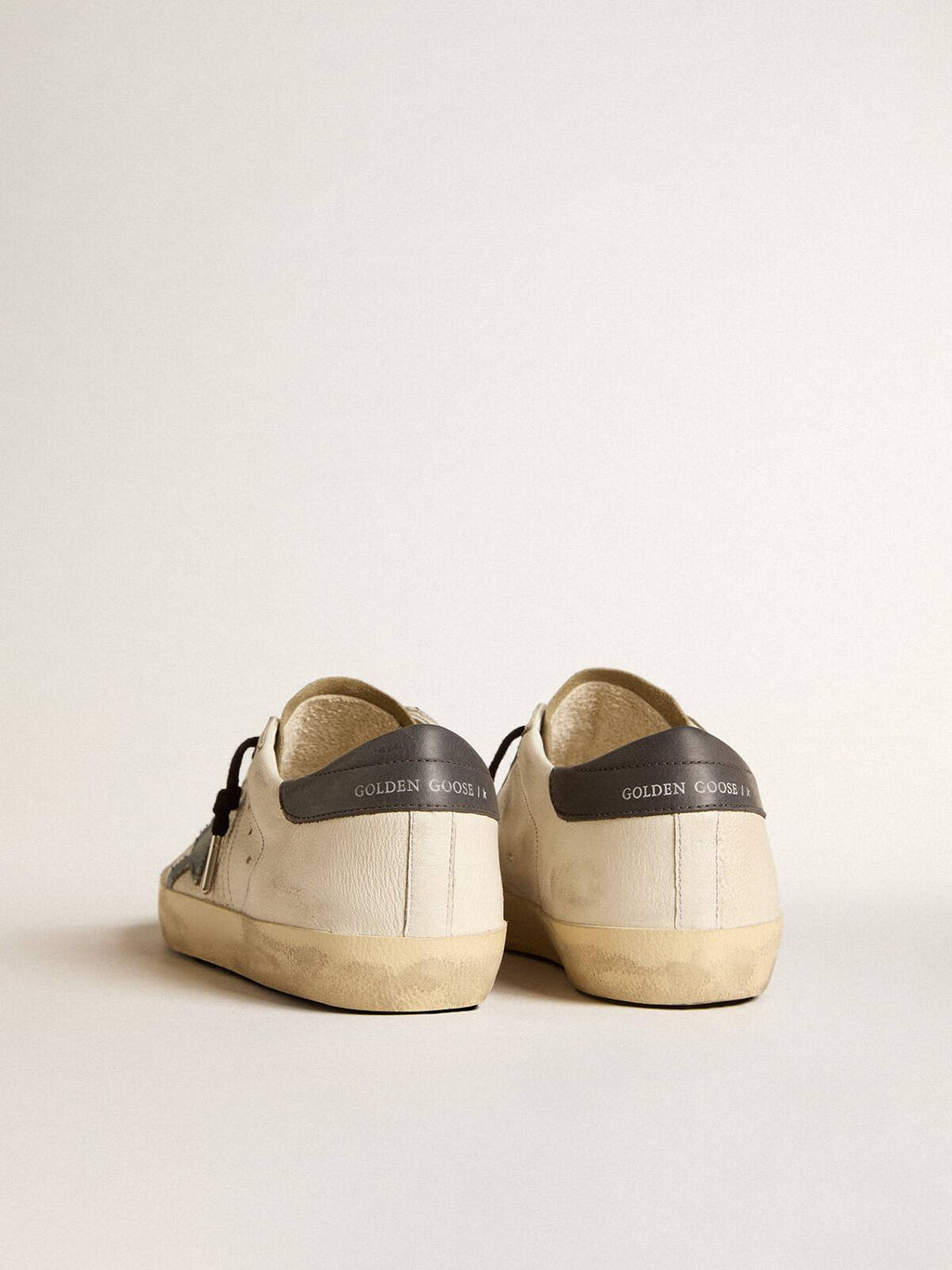 Men's Super-Star LTD in nappa with denim star and gray leather heel tab