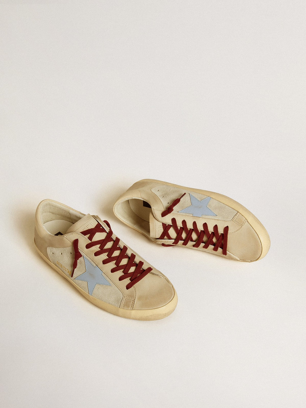 Super-Star in suede e nabuk con stella e talloncino in pelle