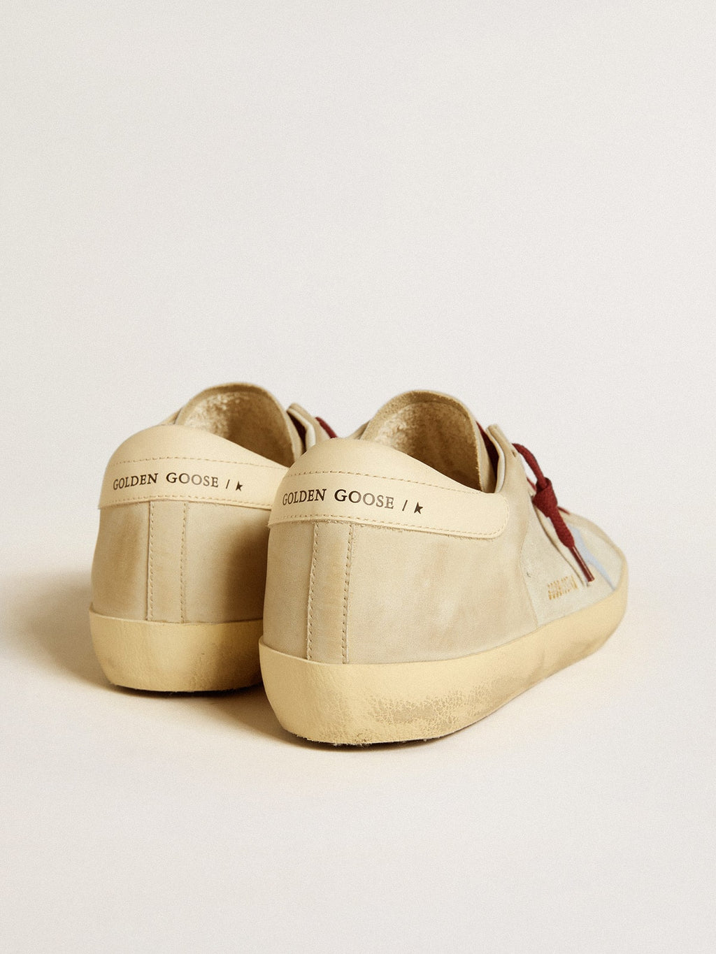 Super-Star in suede e nabuk con stella e talloncino in pelle