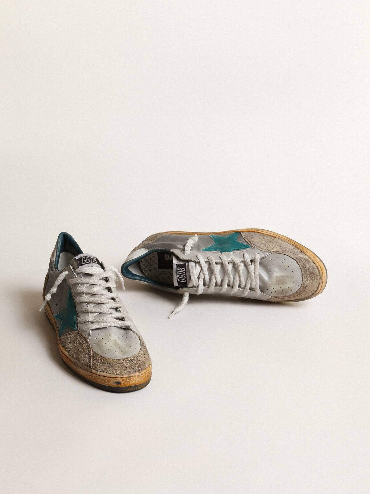 Men's Ball Star LAB in gray nylon with aqua-green star