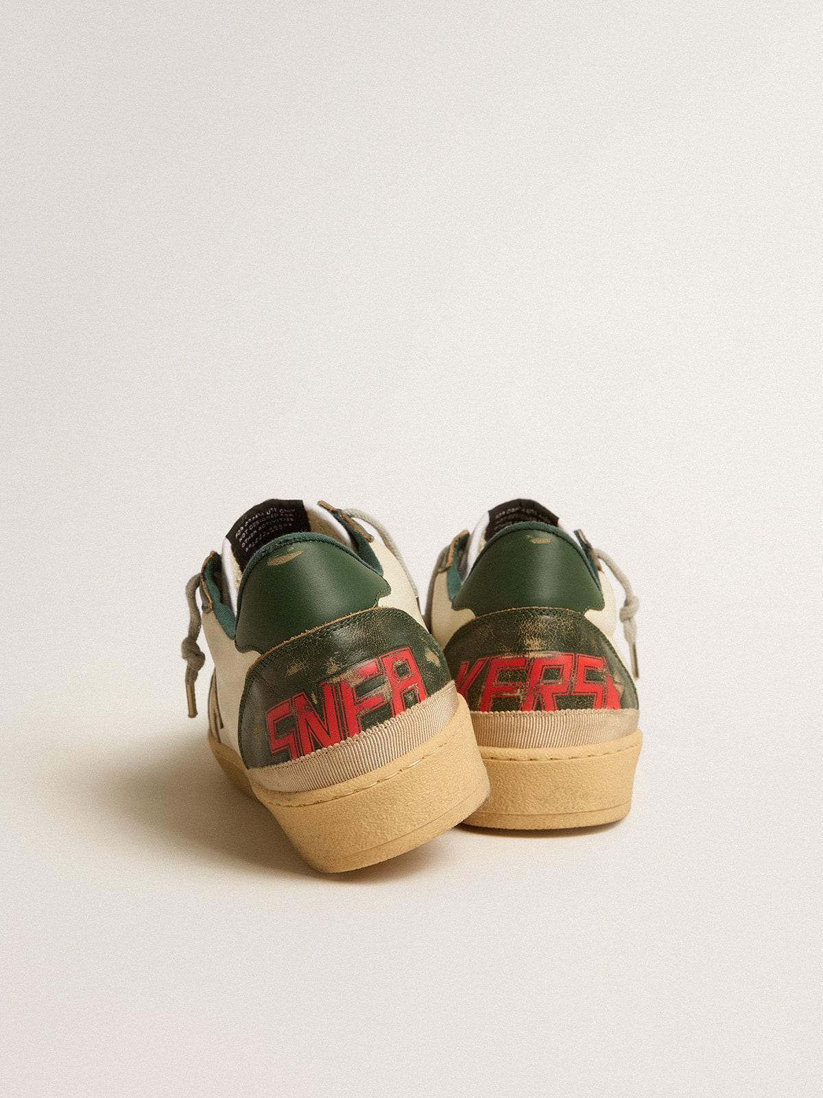 Ball Star LTD with platinum leather star and green leather heel tab