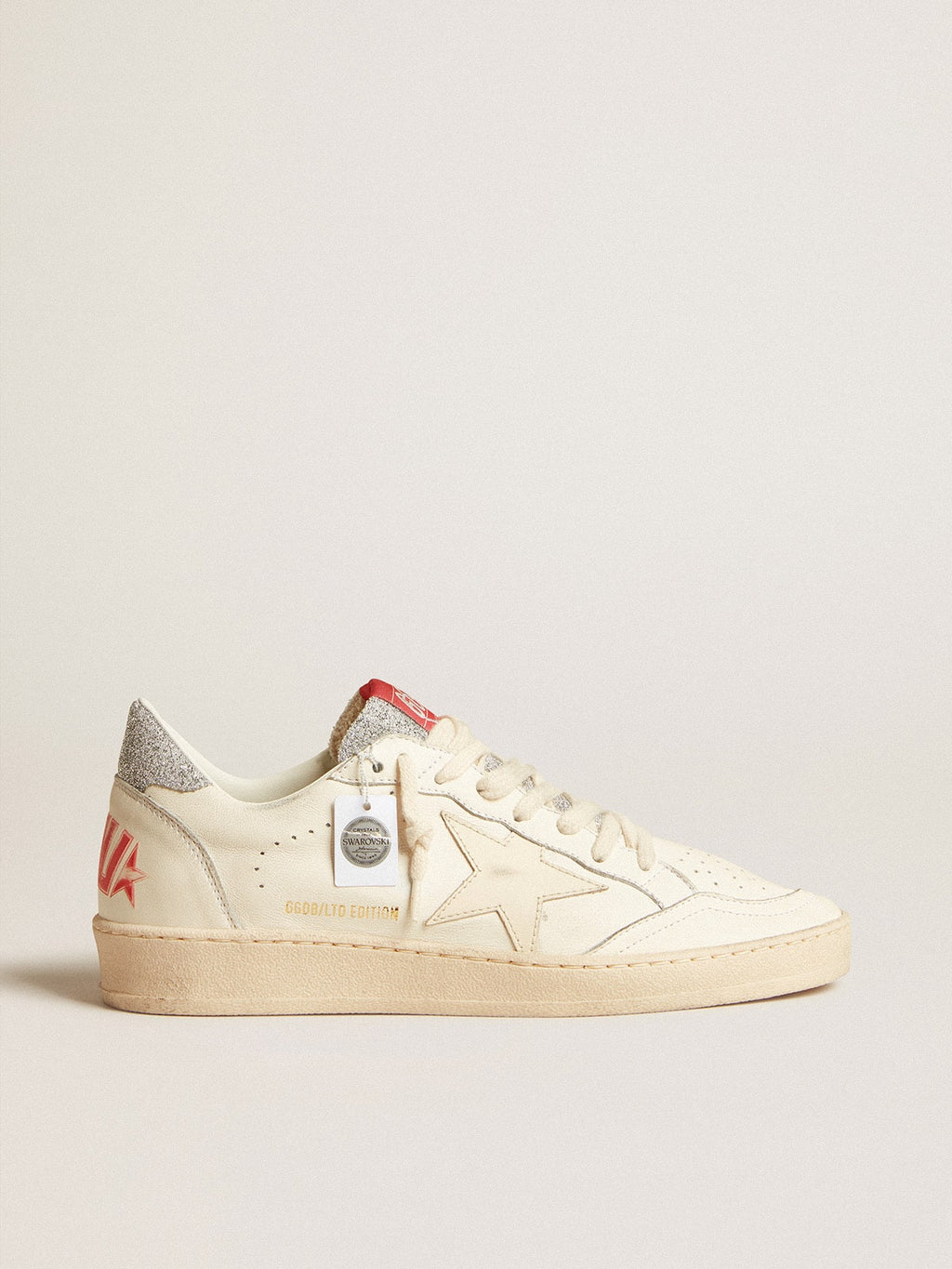 Men's Ball Star LTD in nappa with white star and Swarovski crystal heel tab