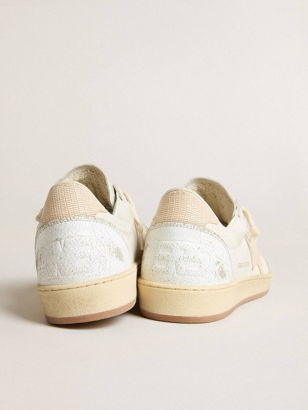 Men's Ball Star LTD CNY in white leather with ivory star