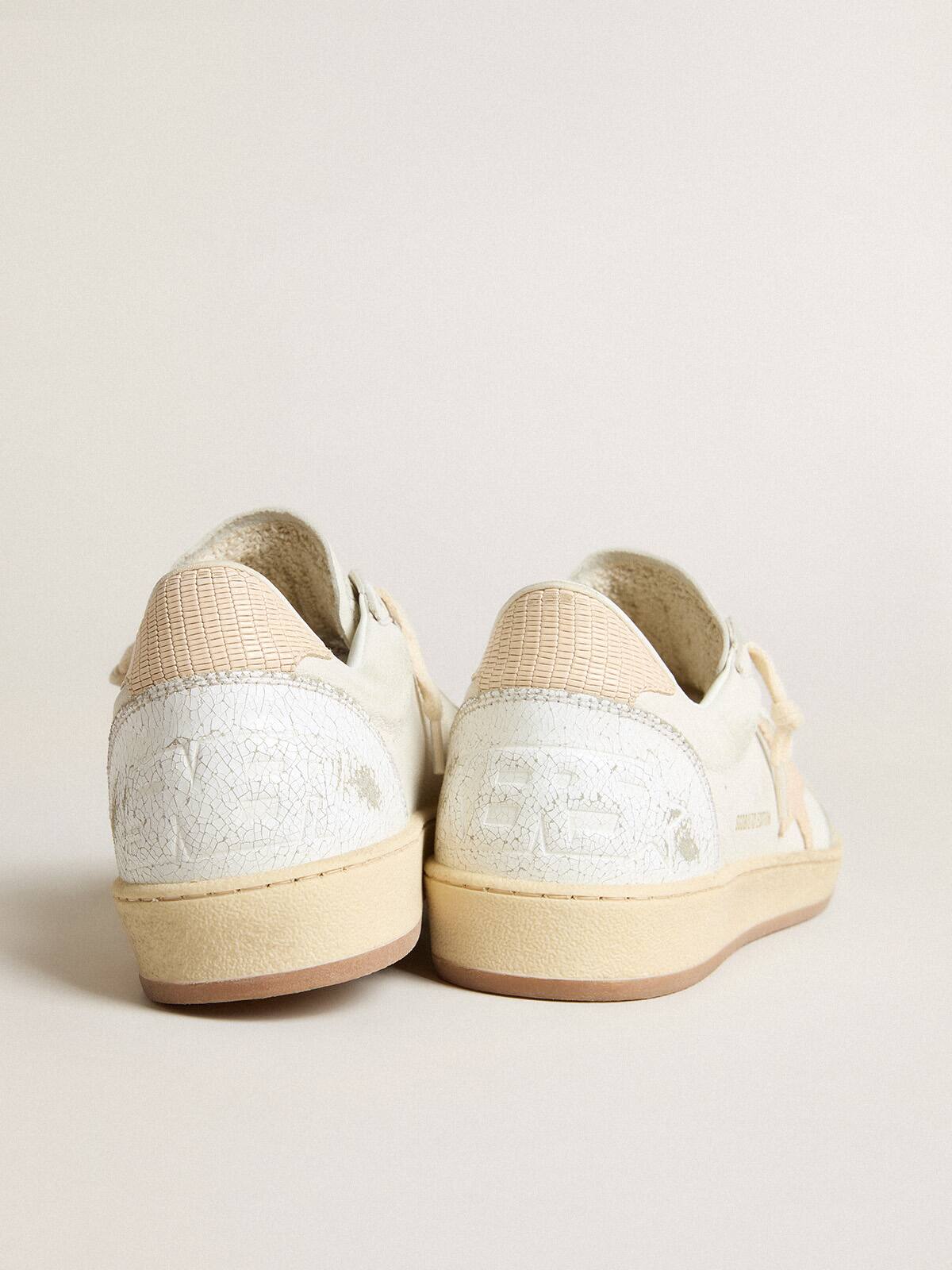 Men's Ball Star LTD CNY in white leather with ivory star
