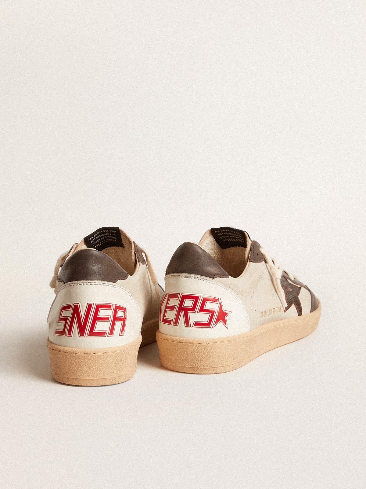 Ball Star LTD in nappa with brown star and gray leather heel tab