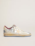 Men's Ball Star Pro in silver metallic leather with cream-colored star
