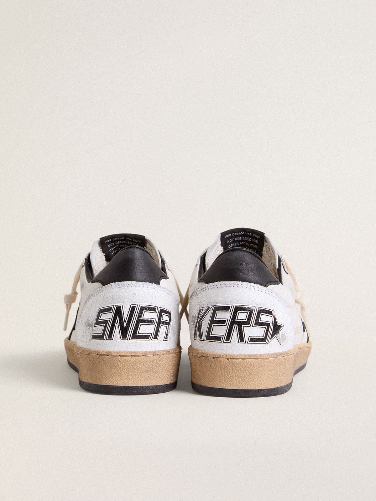 Women's Ball Star in nappa with black star and black heel tab