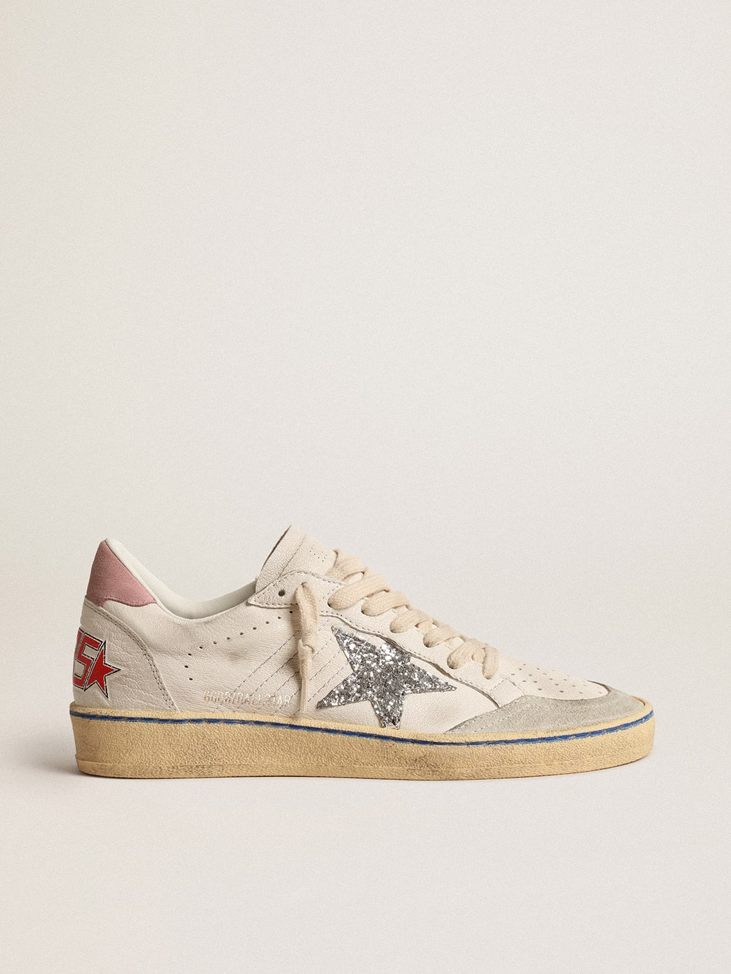 Ball Star LTD with glitter star and pink suede heel tab