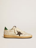 Women’s Ball Star with black leather star and green leather heel tab