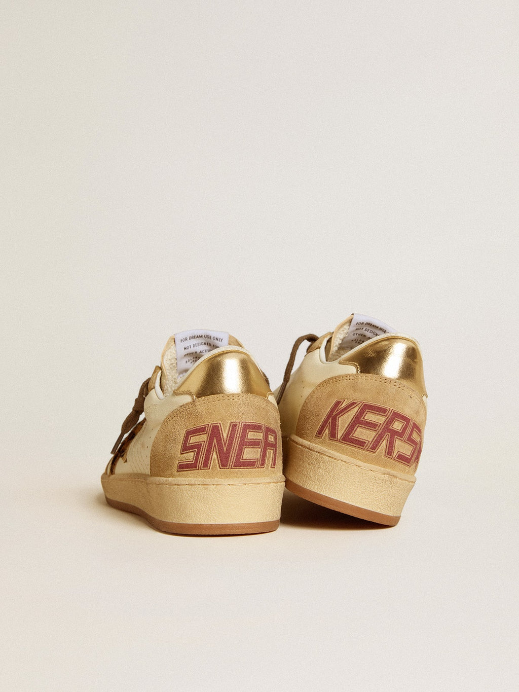 Ball Star in nappa and suede with pony skin star and metallic heel tab