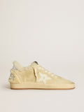 Ball Star LTD in suede and shearling with white patent leather star