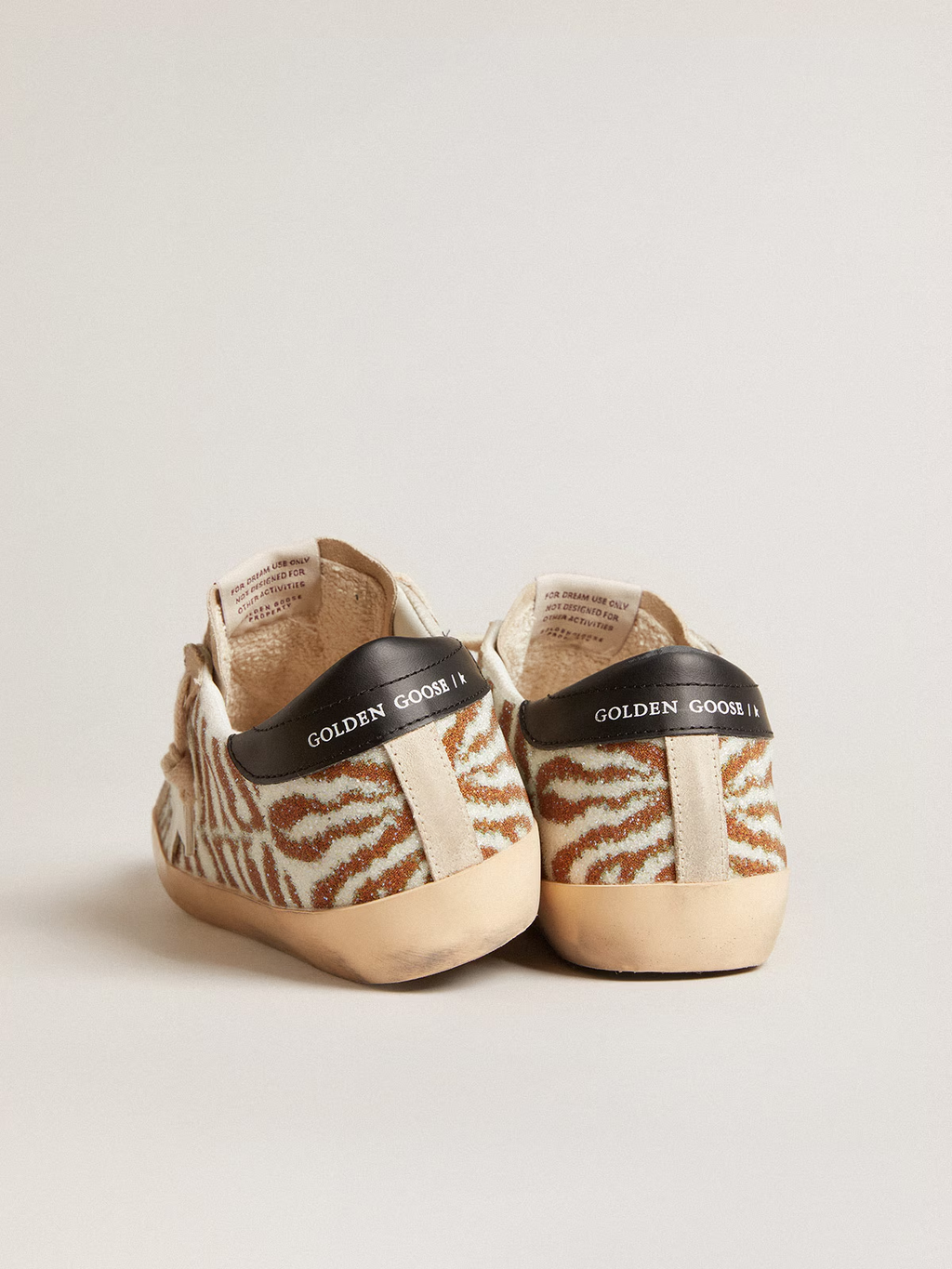 Super-Star LTD in zebra-effect Swarovski with a white leather star